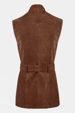 Troy London Womens Belted Suede Jacket 10 Troy London Womens Belted Suede Jacket -Urban Threads a44145766161c