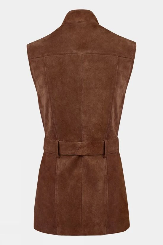 Troy London Womens Belted Suede Jacket 5 Troy London Womens Belted Suede Jacket - Image 3