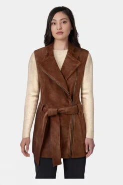 Troy London Womens Belted Suede Jacket 12 Troy London Womens Belted Suede Jacket -Urban Threads a4414576 6161 t