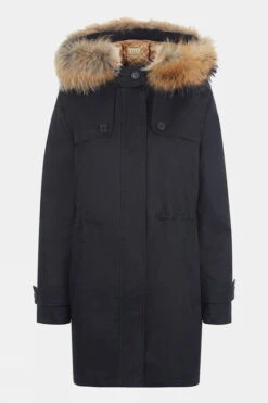 Troy London Womens Faux Fur Parka Jacket
