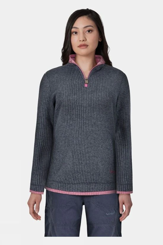 Weird Fish Womens Beyonce Quarter Zip Grid Fleece 6 Weird Fish Womens Beyonce Quarter Zip Grid Fleece - Image 4