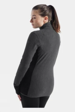 Icebreaker Womens Descender Long Sleeve Zip Top -Urban Threads a4924706 7170 c