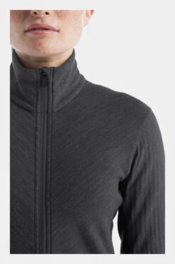 Icebreaker Womens Descender Long Sleeve Zip Top -Urban Threads a4924706 7170 e