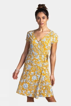 Sherpa Womens Padma Wrap Dress -Urban Threads a4d144662020b