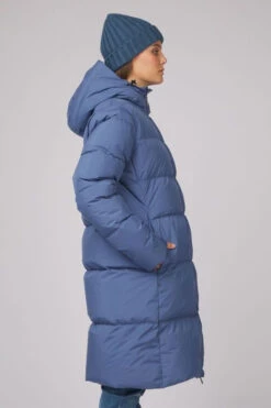 Womens Aarhus Recycled Long Down Jacket -Urban Threads b11abb0253 4040 j