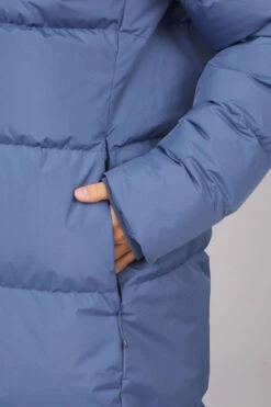 Womens Aarhus Recycled Long Down Jacket -Urban Threads b11abb0253 4040 n