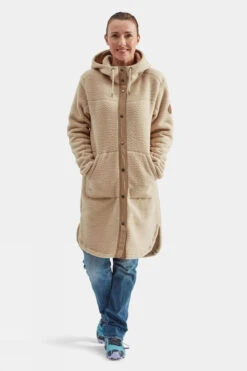 Passenger Womens Campbell Hooded Sherpa Jacket -Urban Threads b11aje0076 1111 s