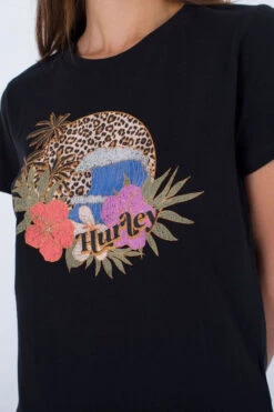 Hurley Womens Leopard Classic Tee -Urban Threads b11bac0563 7070 d