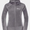 Jack Wolfskin Womens Rotwand Hooded Full Zip Fleece -Urban Threads b11be00010 7372 a