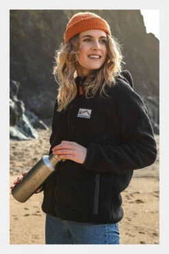 Passenger Womens North Coast Full Zip Recycled Sherpa Fleece -Urban Threads b11beb0255 7070 d