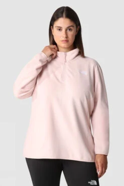 The North Face Womens Plus Size 100 Glacier1/4 Zip Fleece -Urban Threads b11bed0042 7036 c