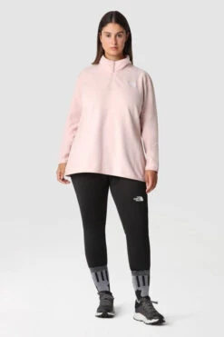 The North Face Womens Plus Size 100 Glacier1/4 Zip Fleece -Urban Threads b11bed0042 7036 g