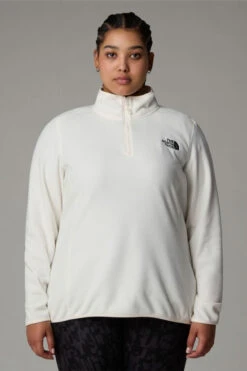The North Face Womens Plus Size 100 Glacier Quarter Zip Fleece -Urban Threads b11bed0106 1010 c