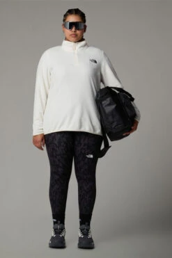 The North Face Womens Plus Size 100 Glacier Quarter Zip Fleece -Urban Threads b11bed0106 1010 e