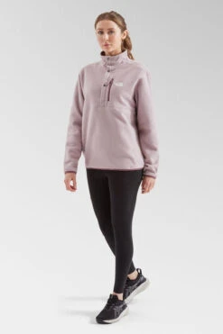 The North Face Womens Nervia Snap Neck Pullover Fleece -Urban Threads b11bed0112 9090 u