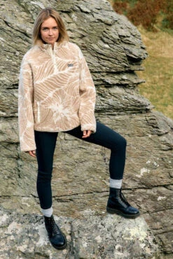 Womens Zella Floral Half Zip Fleece -Urban Threads b11bed0116 1616 e