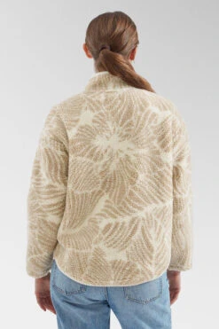 Womens Zella Floral Half Zip Fleece -Urban Threads b11bed0116 1616 q