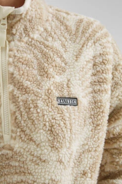 Womens Zella Floral Half Zip Fleece -Urban Threads b11bed0116 1616 u