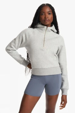 Vuori Womens Restore Half Zip Hoodie -Urban Threads b11bee0058 7272 d
