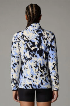 The North Face Womens 100 Glacier Printed Quarter Zip Fleece 10 The North Face Womens 100 Glacier Printed Quarter Zip Fleece -Urban Threads b11bee0081 1102 d