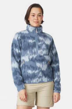 Womens Flynn Printed Half Zip Fleece -Urban Threads b11bee0099 4287 h