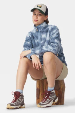 Womens Flynn Printed Half Zip Fleece -Urban Threads b11bee0099 4287 k