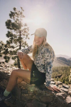 Womens Estate Printed Half Zip Fleece -Urban Threads b11bee0100 1787 q