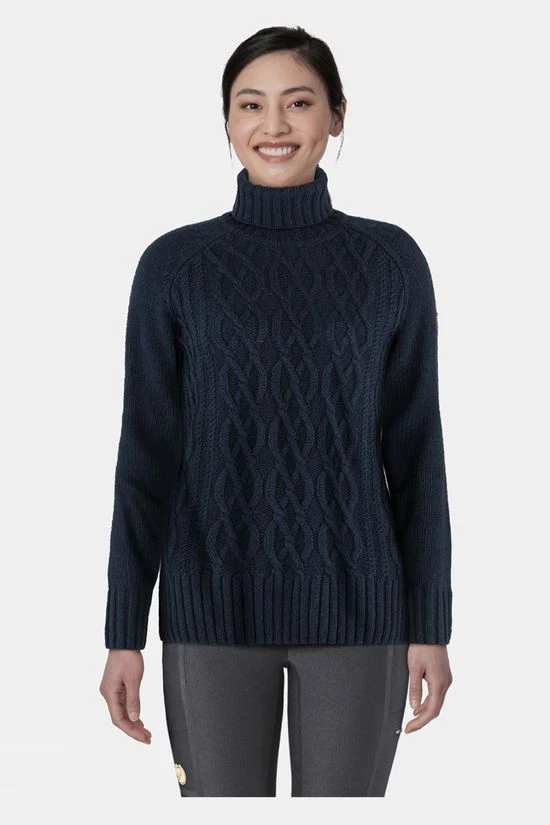 Fjallraven Womens Övik Cable Knit Roller Neck Jumper 5 Fjallraven Womens Övik Cable Knit Roller Neck Jumper - Image 3