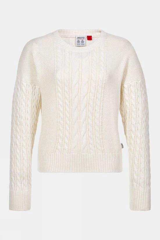 Musto Womens Cable Knit Crew Neck Jumper 3 Musto Womens Cable Knit Crew Neck Jumper