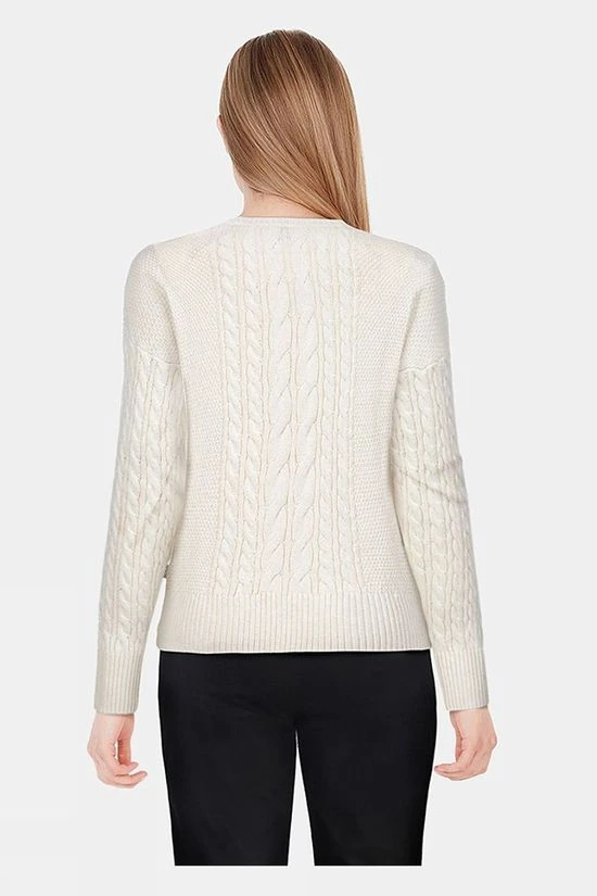 Musto Womens Cable Knit Crew Neck Jumper 6 Musto Womens Cable Knit Crew Neck Jumper - Image 4