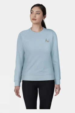 Blue Loop Originals Womens Embroidered Blue Fleece Sweater 10 Blue Loop Originals Womens Embroidered Blue Fleece Sweater -Urban Threads b11bfa0224 4343 t