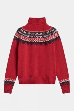 Brora Womens Supersoft Lambswool Fair Isle Polo Neck