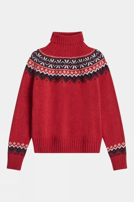 Brora Womens Supersoft Lambswool Fair Isle Polo Neck 3 Brora Womens Supersoft Lambswool Fair Isle Polo Neck