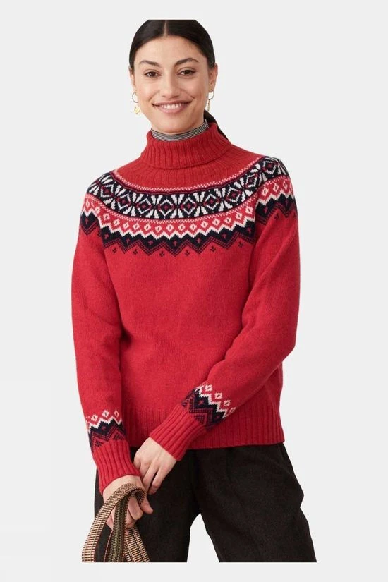 Brora Womens Supersoft Lambswool Fair Isle Polo Neck 4 Brora Womens Supersoft Lambswool Fair Isle Polo Neck - Image 2