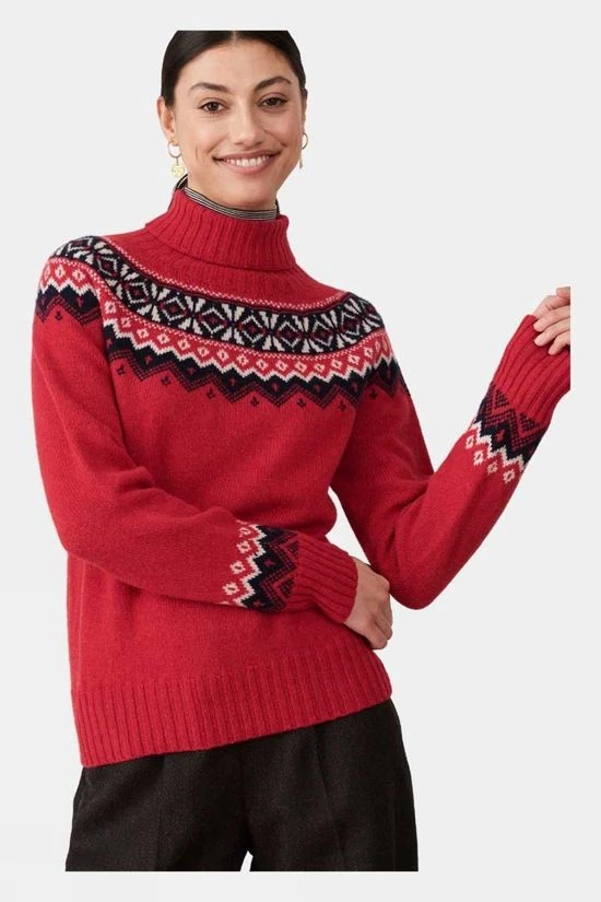 Brora Womens Supersoft Lambswool Fair Isle Polo Neck 6 Brora Womens Supersoft Lambswool Fair Isle Polo Neck - Image 4