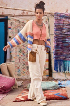 Roxy Womens Marble Tiles Stripe Cardigan -Urban Threads b11bfa0373 1616 h