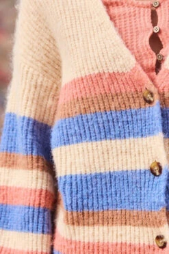 Roxy Womens Marble Tiles Stripe Cardigan -Urban Threads b11bfa0373 1616 i