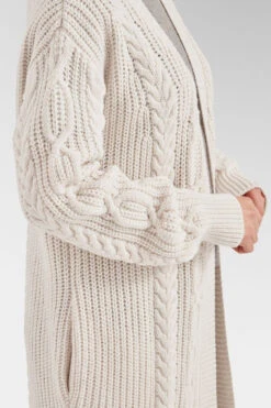 Womens Cable Knitted Cardigan -Urban Threads b11bfa0380 1212 r