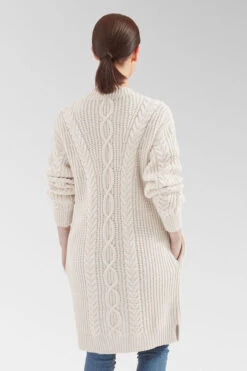 Womens Cable Knitted Cardigan -Urban Threads b11bfa0380 1212 w