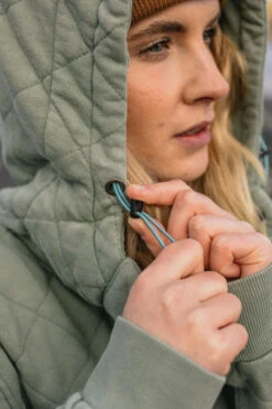 Womens Clementine Recycled Quilted Popper Up Hoodie 29 Womens Clementine Recycled Quilted Popper Up Hoodie -Urban Threads b11bfa0384 5353 e