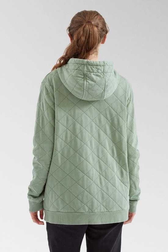 Womens Clementine Recycled Quilted Popper Up Hoodie 6 Womens Clementine Recycled Quilted Popper Up Hoodie - Image 4