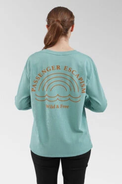 Womens Rainbow Recycled Cotton Oversized Sweatshirt -Urban Threads b11bfa0410 4343 q