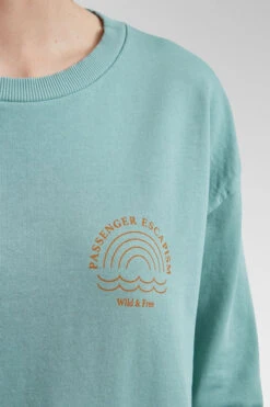 Womens Rainbow Recycled Cotton Oversized Sweatshirt -Urban Threads b11bfa0410 4343 v