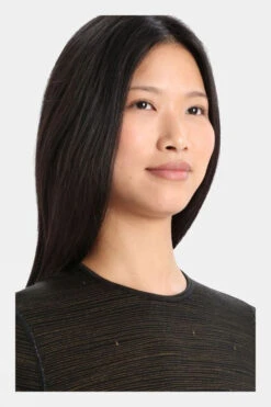 Icebreaker Womens 200 Oasis Long Sleeve Ski Tracks Crew Top -Urban Threads b11gab0066 7070 e