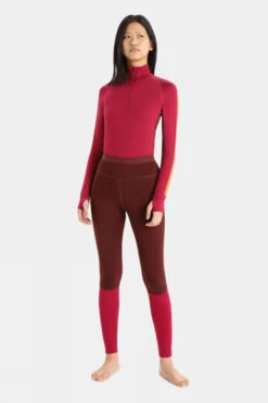 Icebreaker Womens Merino 260 Zoneknit Leggings -Urban Threads b11gch0053 3937 e