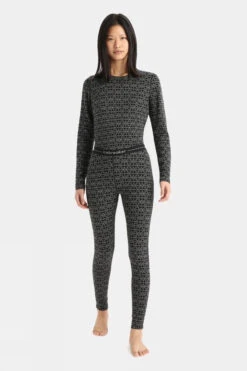 Icebreaker Womens Merino 250 Vertex Thermal Leggings - Alpine Geo 11 Icebreaker Womens Merino 250 Vertex Thermal Leggings - Alpine Geo -Urban Threads b11gch0054 7070 d