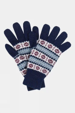 Brora Womens Cashmere Fair Isle Gloves -Urban Threads b11jaa0007 4487 a