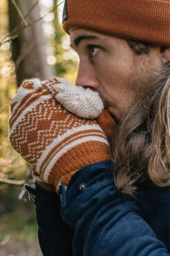 Unisex Powder Fleece Lined Recycled Acrylic Mittens -Urban Threads b11jaa0011 2727 f