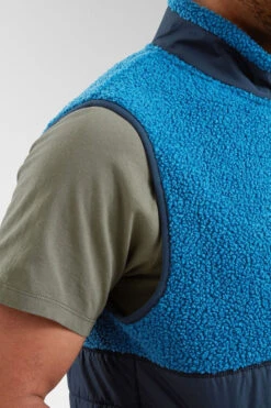 Mens Born Explorer Recycled Polar-Lined Sherpa Vest -Urban Threads b12ah90160 4241 x