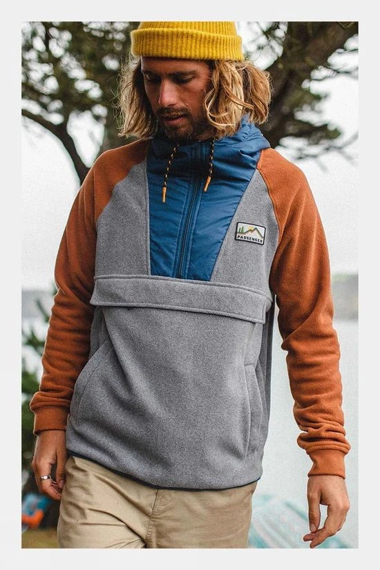 Passenger Mens Woodland Hooded Half Zip Polar Fleece 9 Passenger Mens Woodland Hooded Half Zip Polar Fleece - Image 7